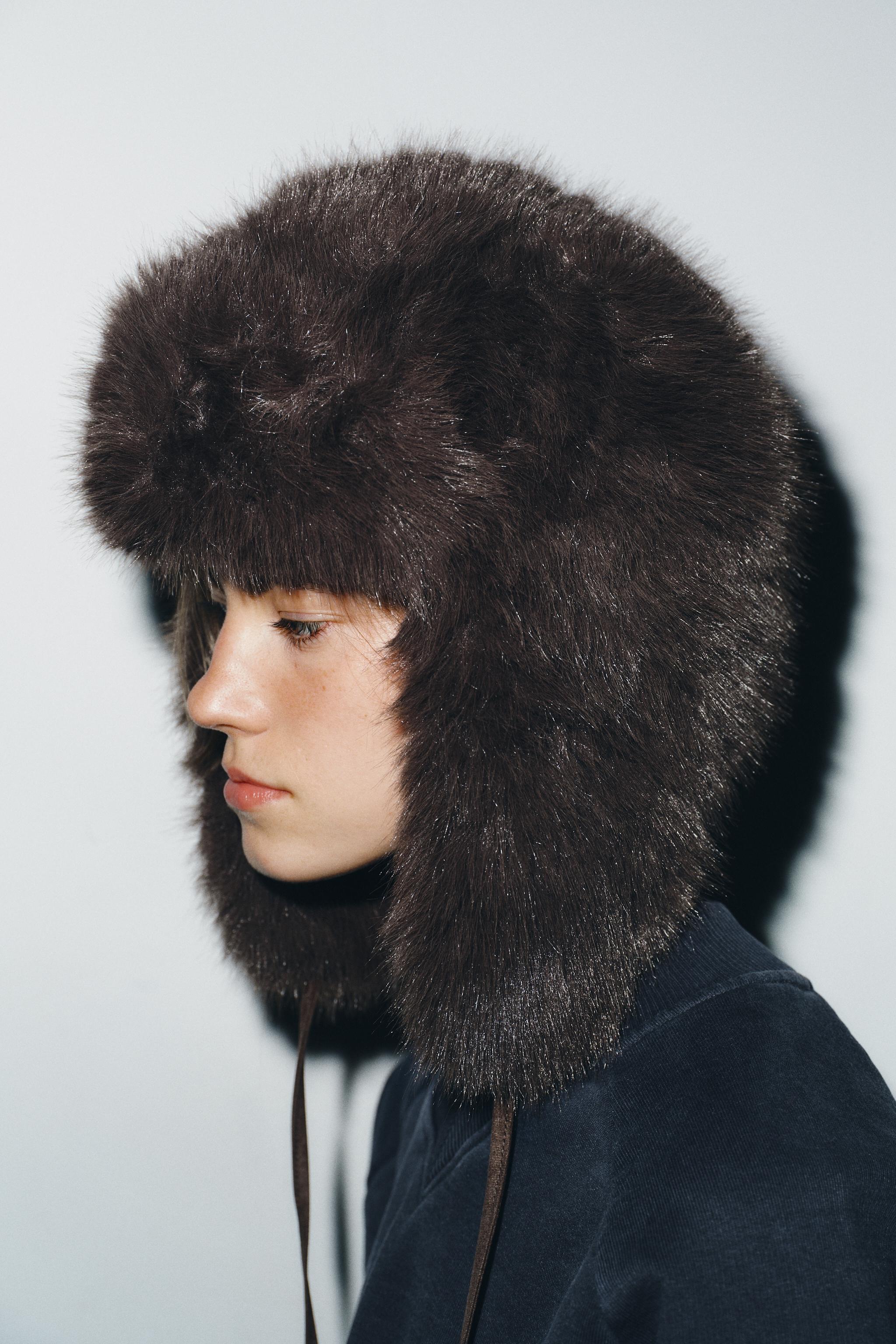 AVIATOR HAT WITH FAUX FUR